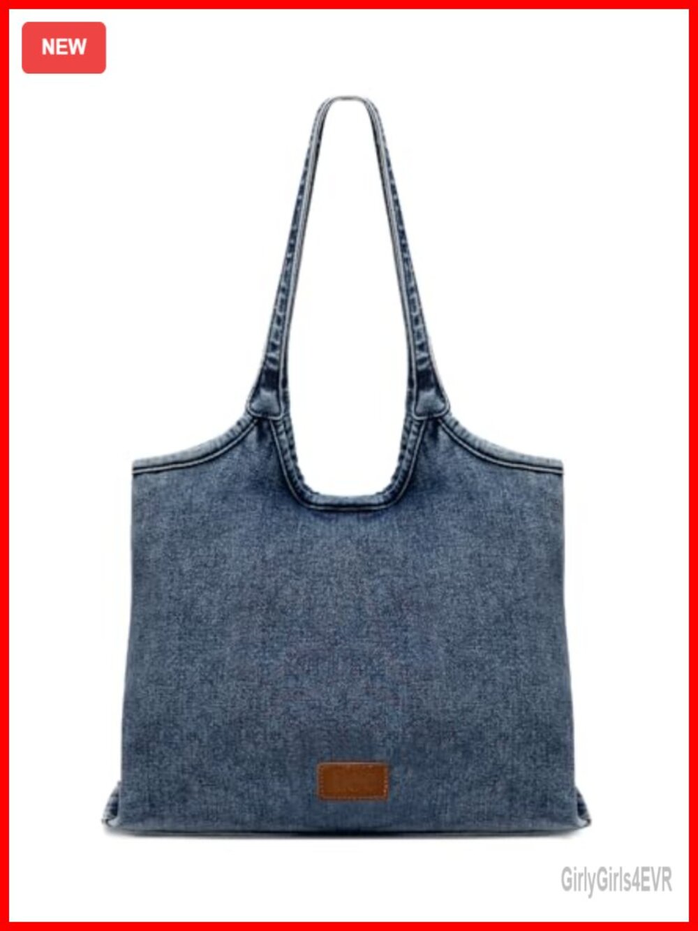 Denim Tote Bag for Women Casual Hobo Shoulder Handbag Work Travel Shopping